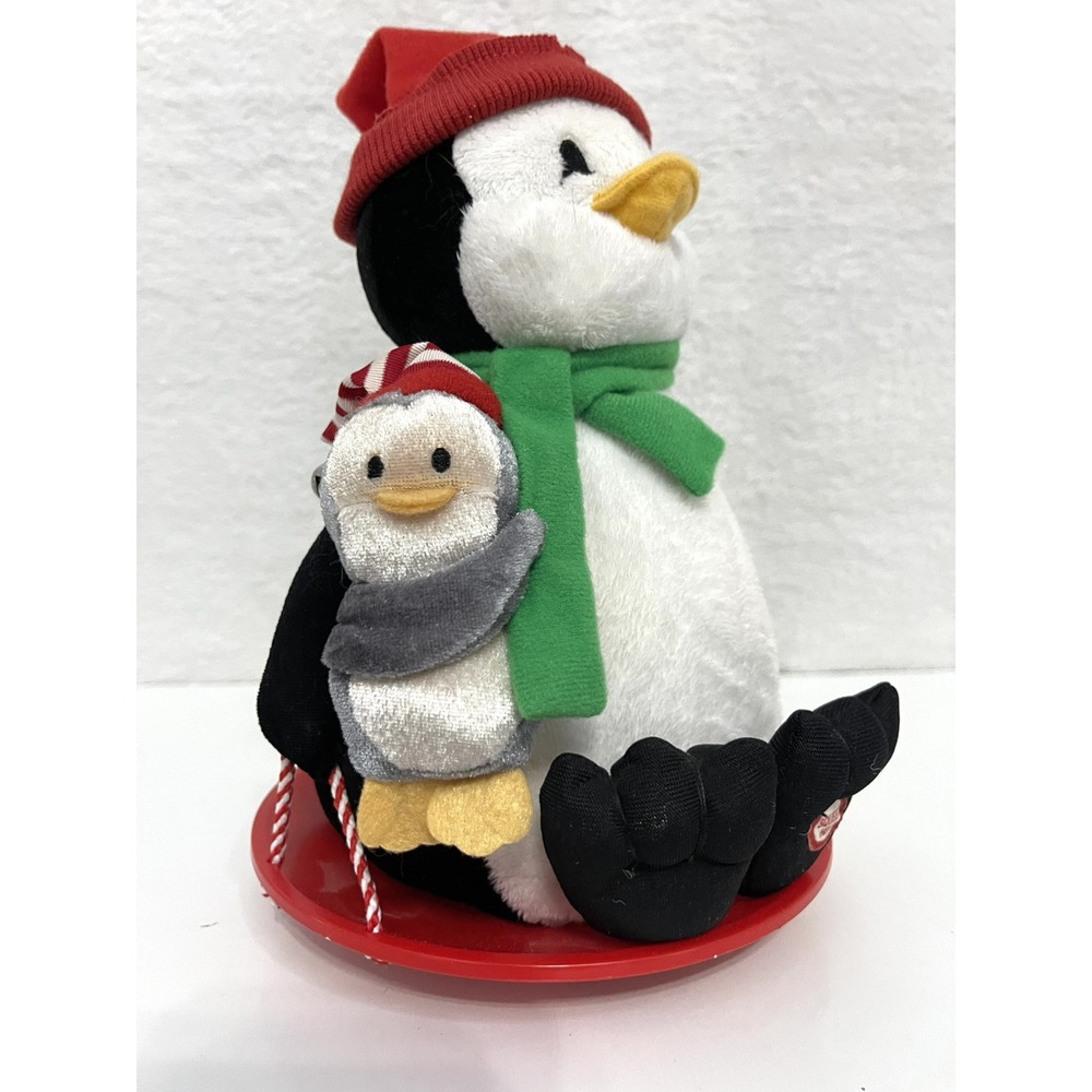 Hallmark Snowtime Jingle Pals Plush Penguin Animated Sledding Musical